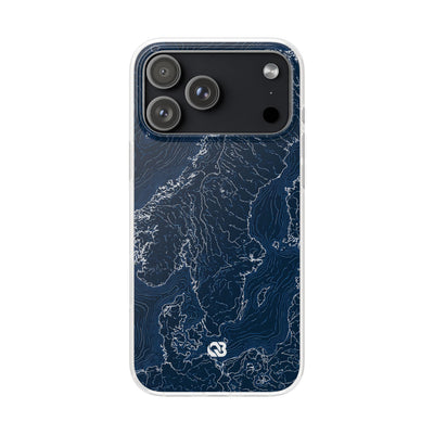 Nordic Contour Chart · Lite Phone Case for iPhone ·  Blue