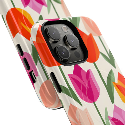 Vibrant Petal Grid · Tough+ Handyhülle für iPhone · Magsafe