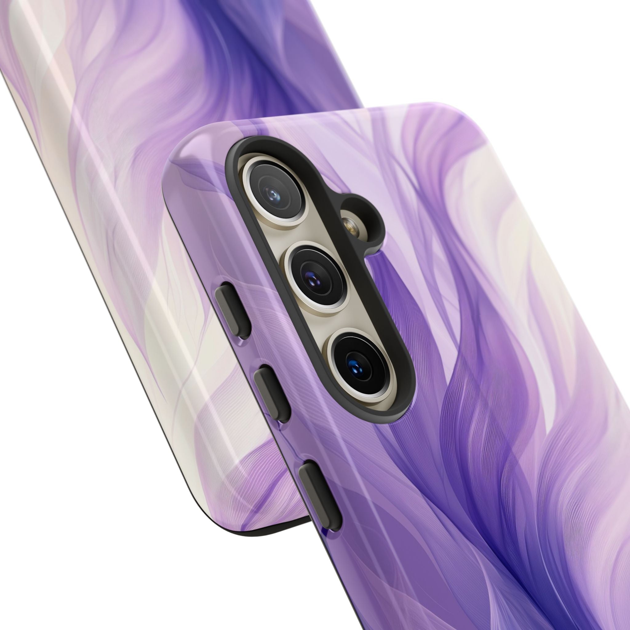 Violetti nauha-aallot Samsung S24 -kova kuori