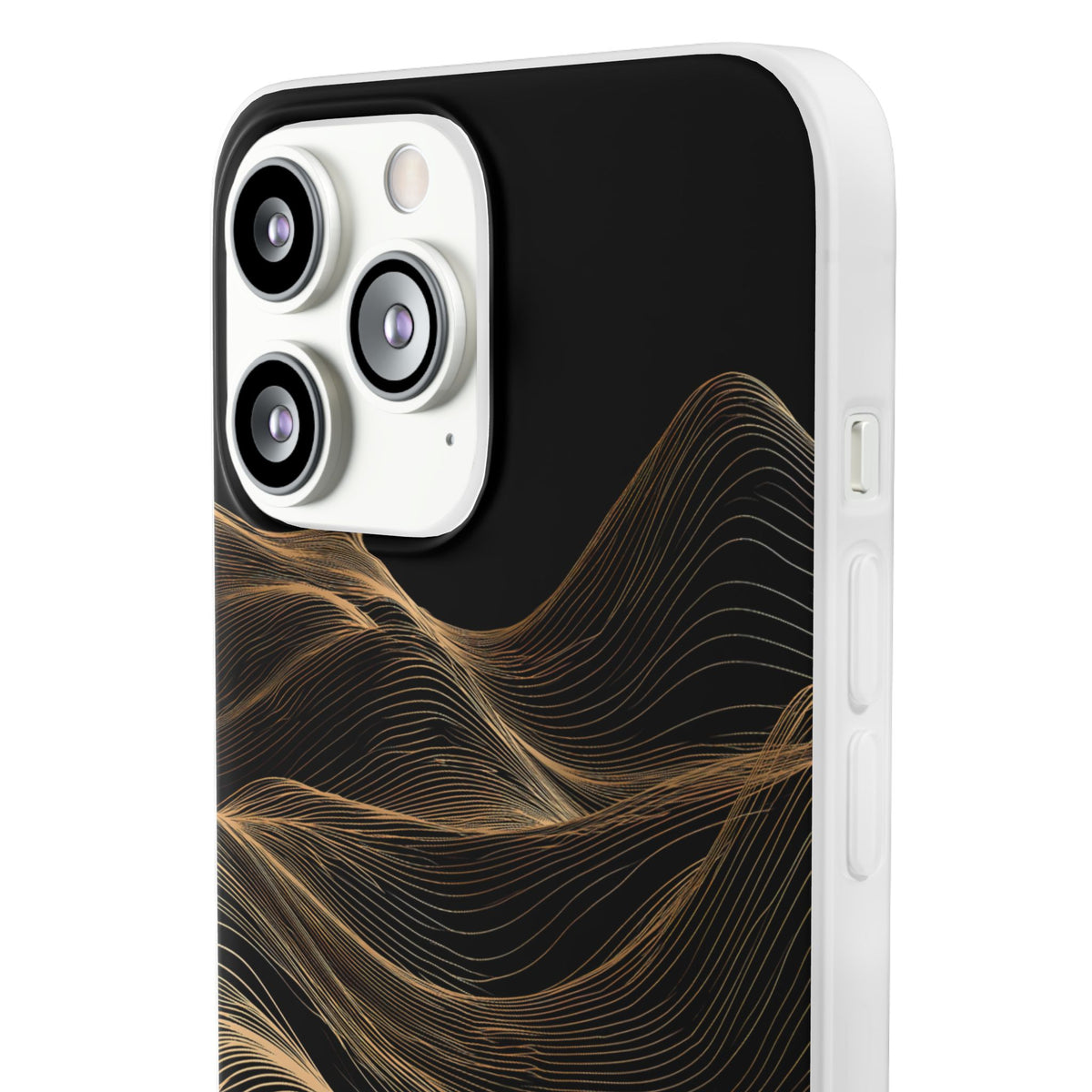 Golden Horizon Contours · Lite Phone Case for iPhone ·  Black