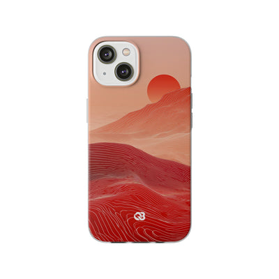 Red Lite Phone Case for iPhone - Crimson Ridge Lines