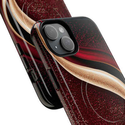 Gilded Crimson Flow · Tough 2.0 Magnetic Phone Case for iPhone · Red