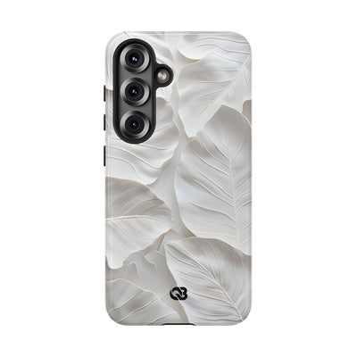 Sculpted Ivory Leaves · Tough Phone Case for Samsung