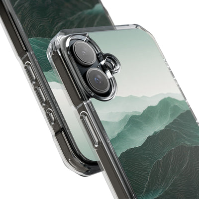 Alpine Mist · Clear Impact Magnetic Phone Case for iPhone · Green