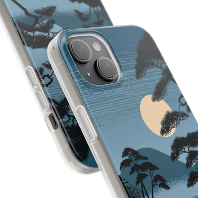 Blue Lite Phone Case for iPhone - Midnight Kyoto Pine
