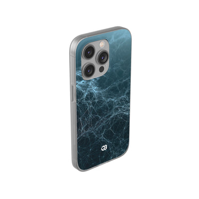 Teal Lite Phone Case for iPhone - Arctic Neural Mesh
