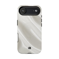 White Tough 2.0 Magsafe Phone Case for iPhone - Polished Ivory Wave