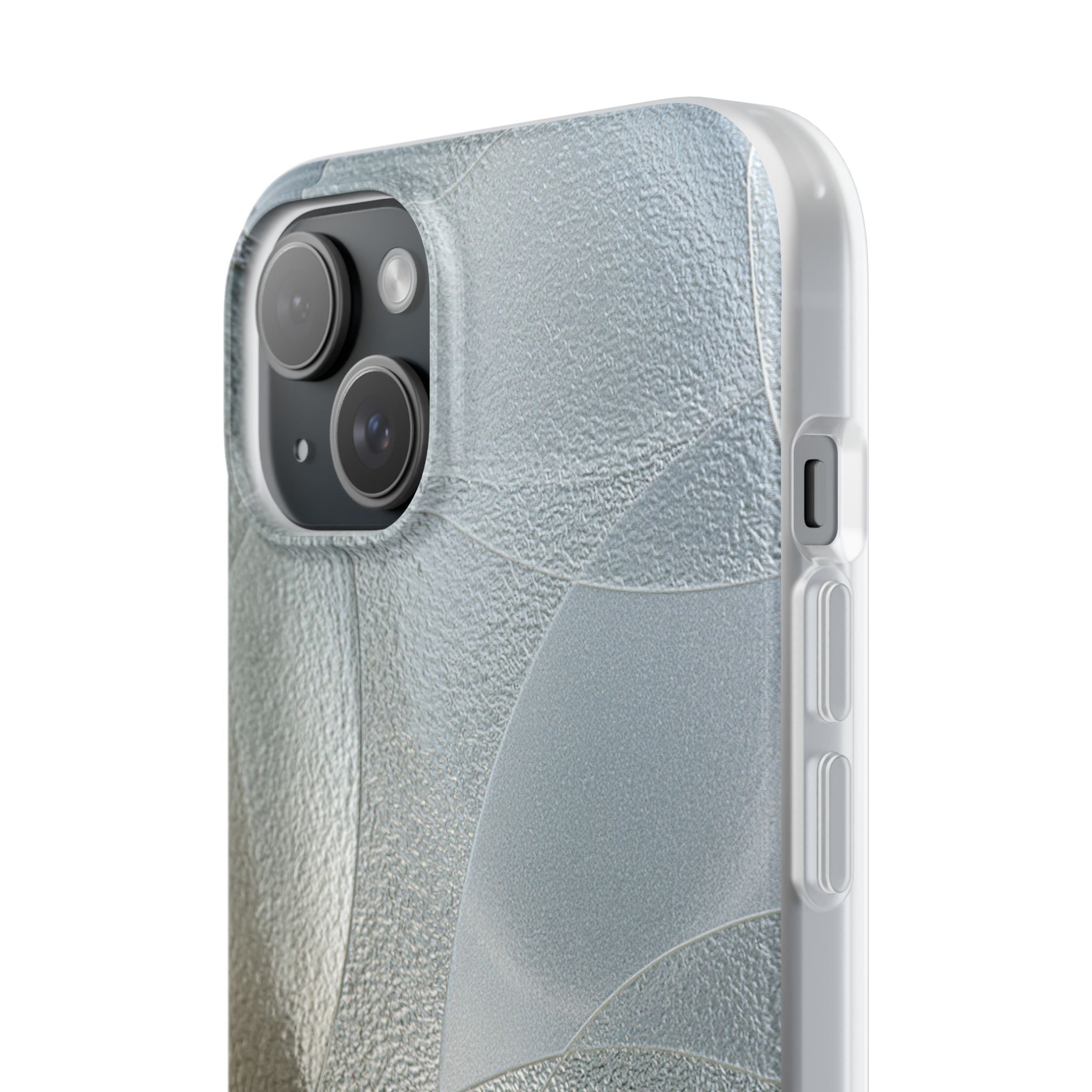 Silver Lite Phone Case for iPhone - Frosted Silver Mosaic