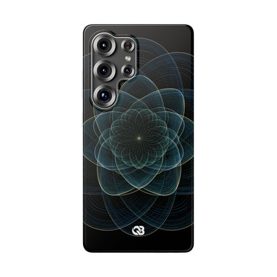 Blue Lite Phone Case for Samsung - Celestial Wireframe Bloom