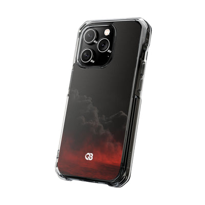 Crimson Fog Void · Clear Impact Magnetic Phone Case for iPhone ·  Black