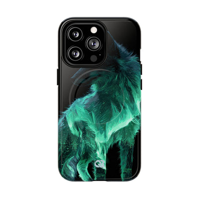 Nordic Aurora Fox · Tough 2.0 Magnetic Phone Case for iPhone · Teal