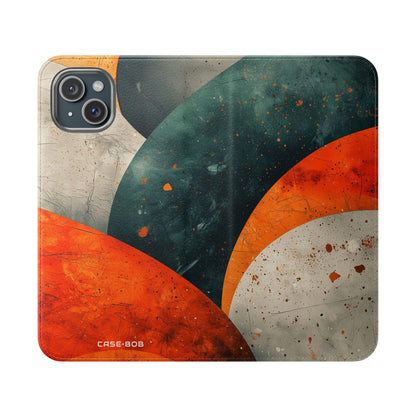 Sweeping Ember Bands - iPhone 15 Plus Case - Wallet