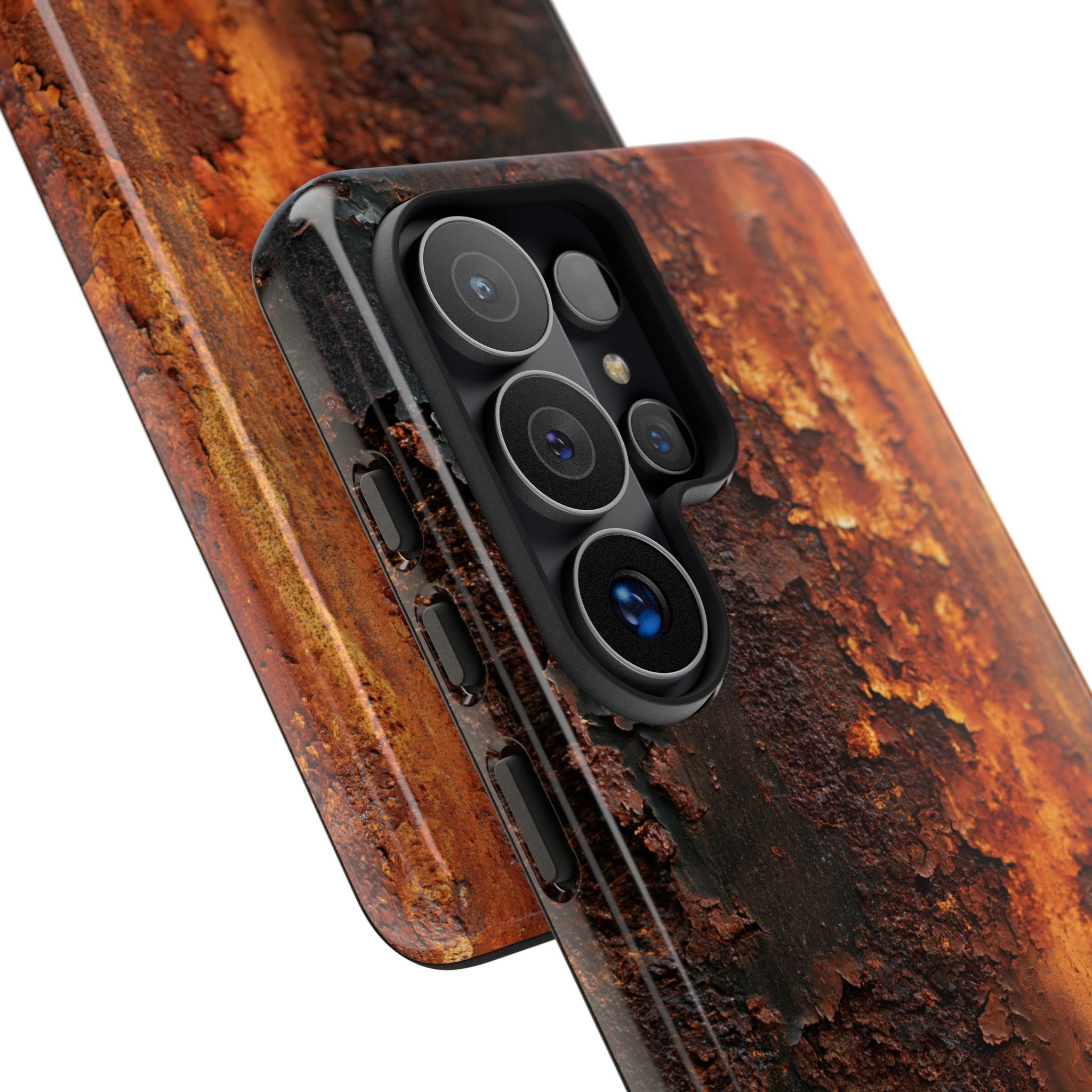 Orange Tough Phone Case for Samsung - Oxidized Iron Crust