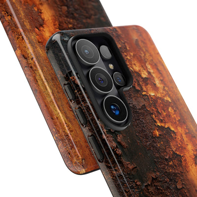 Orange Tough Phone Case for Samsung - Oxidized Iron Crust