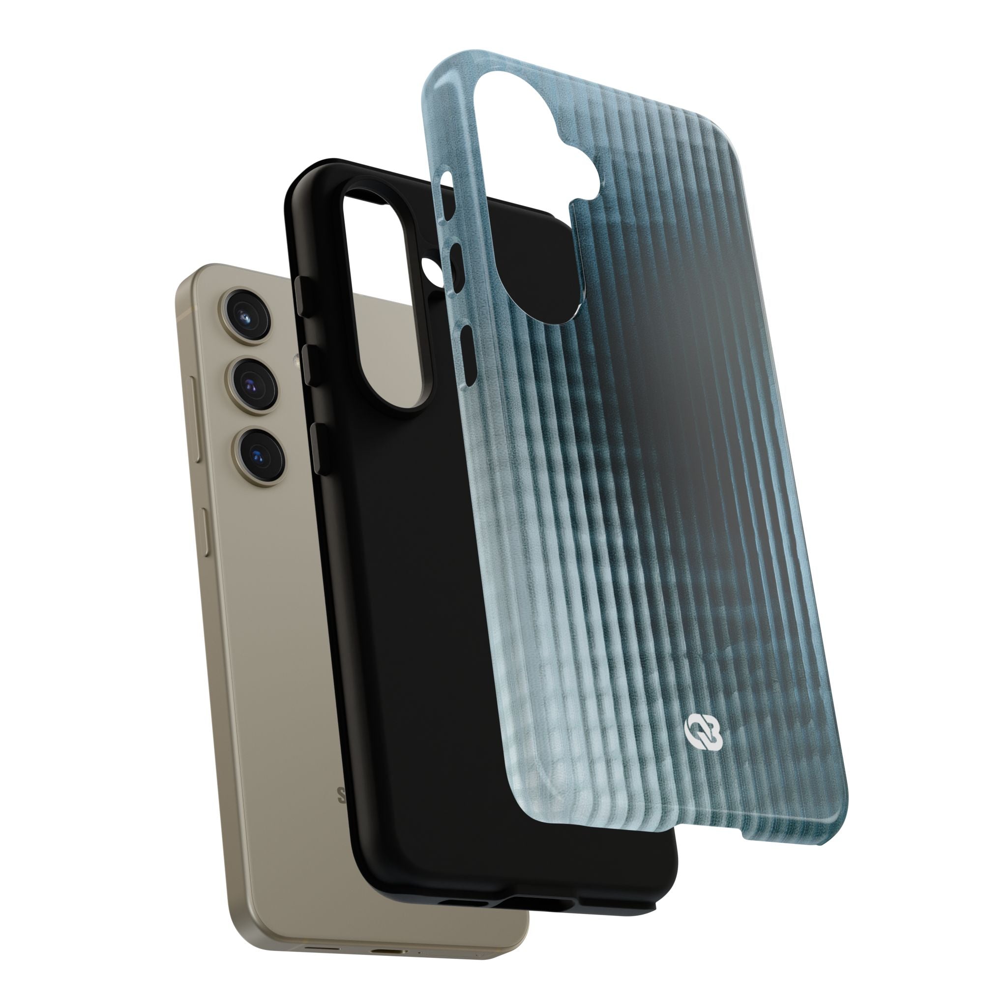 Blue Tough Phone Case for Samsung - Glacial Reeded Glass
