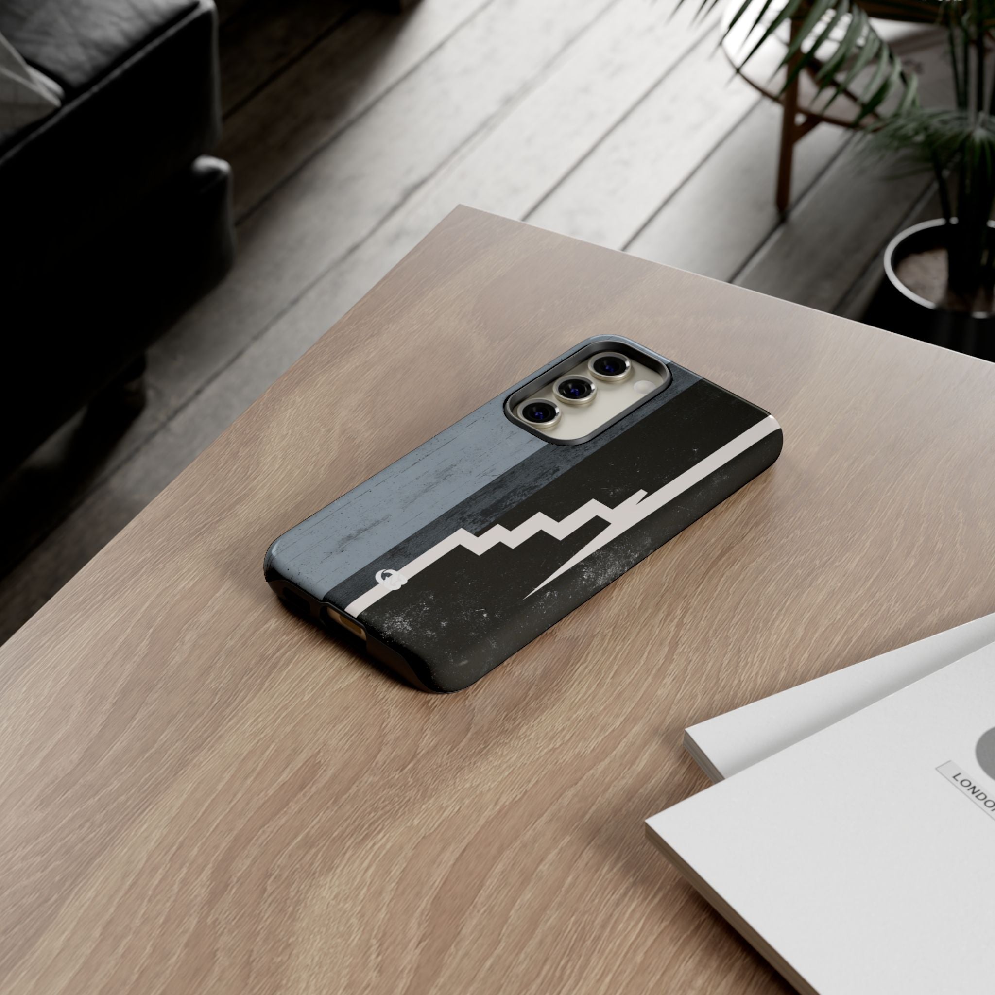 Grey Tough Phone Case for Samsung - Industrial Concrete Void