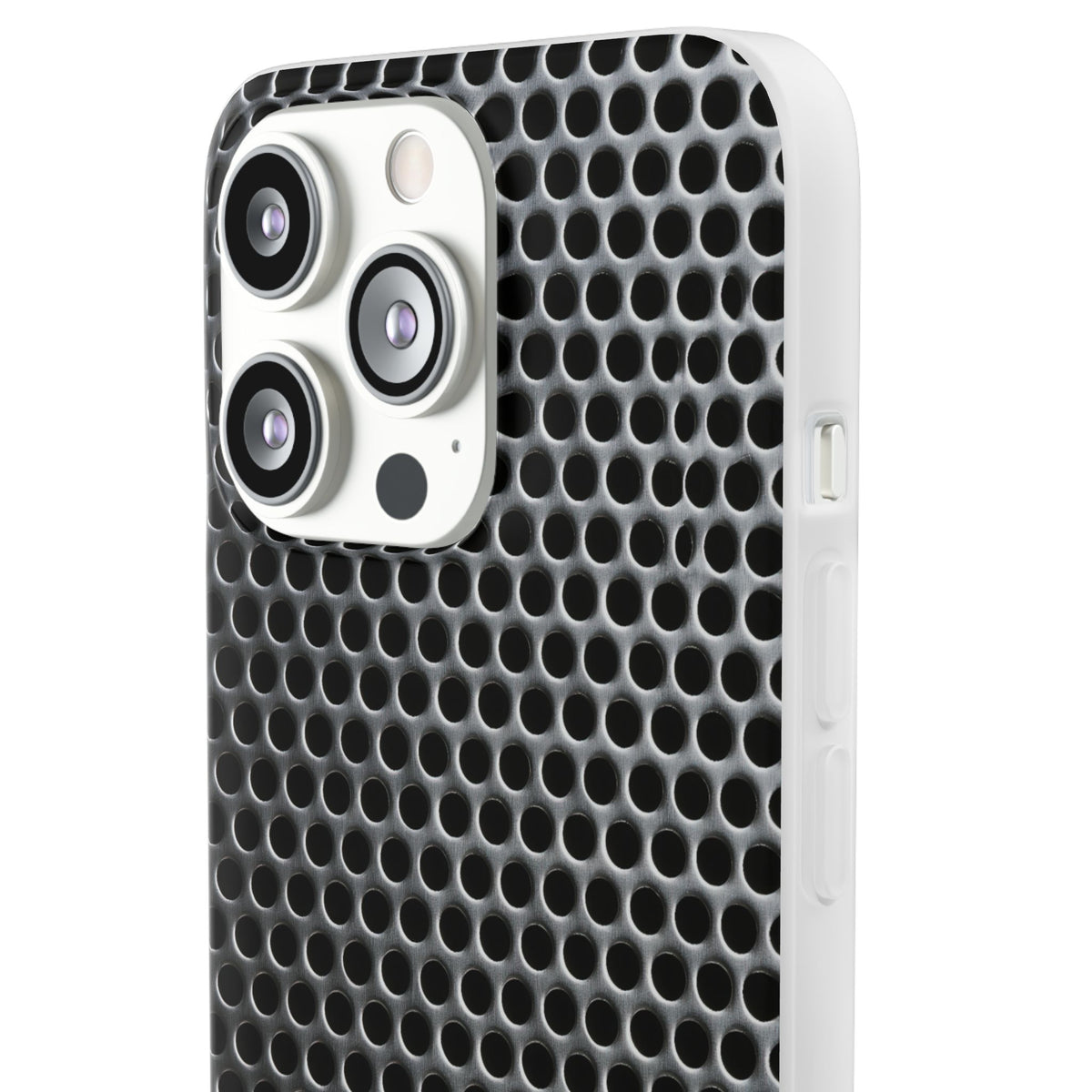 Brushed Perforated Steel · Lite Phone Case for iPhone ·  Silver