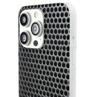 Brushed Perforated Steel · Lite Phone Case for iPhone ·  Silver