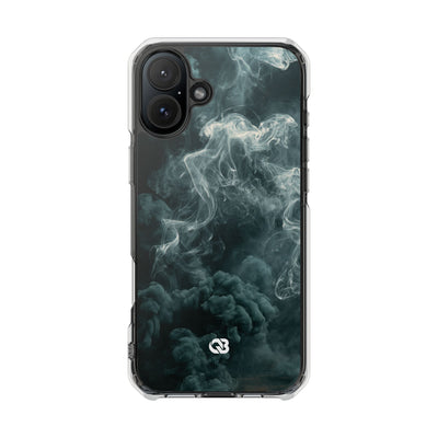 Luminescent Vapor Drift · Clear Impact Magnetic Phone Case for iPhone · Teal