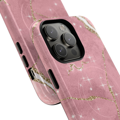 Rose Sparkle Marble · Tough+ Coque de téléphone pour iPhone · Magsafe