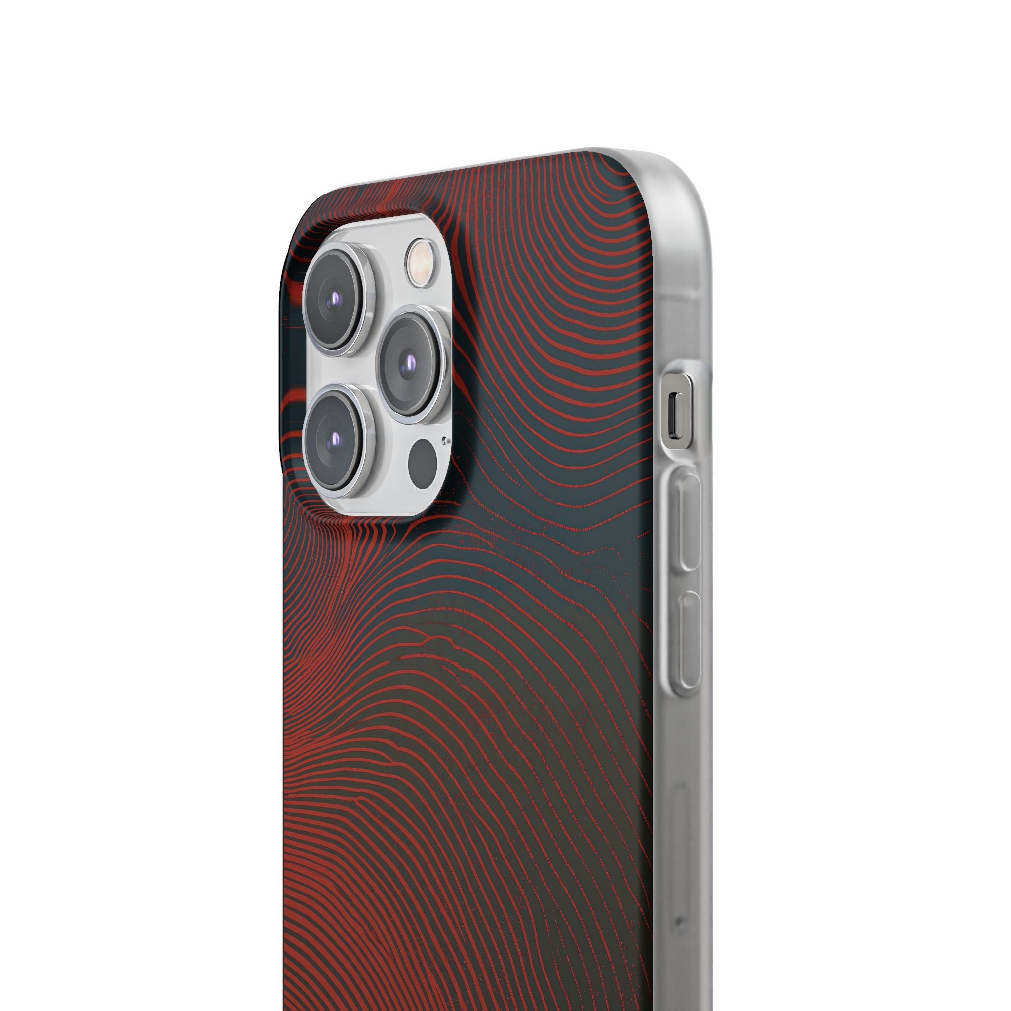 Red Lite Phone Case for iPhone - Terracotta Nerve Map