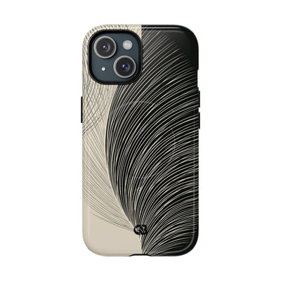 Beige Tough 2.0 Magsafe Phone Case for iPhone - Obsidian Cream Plume