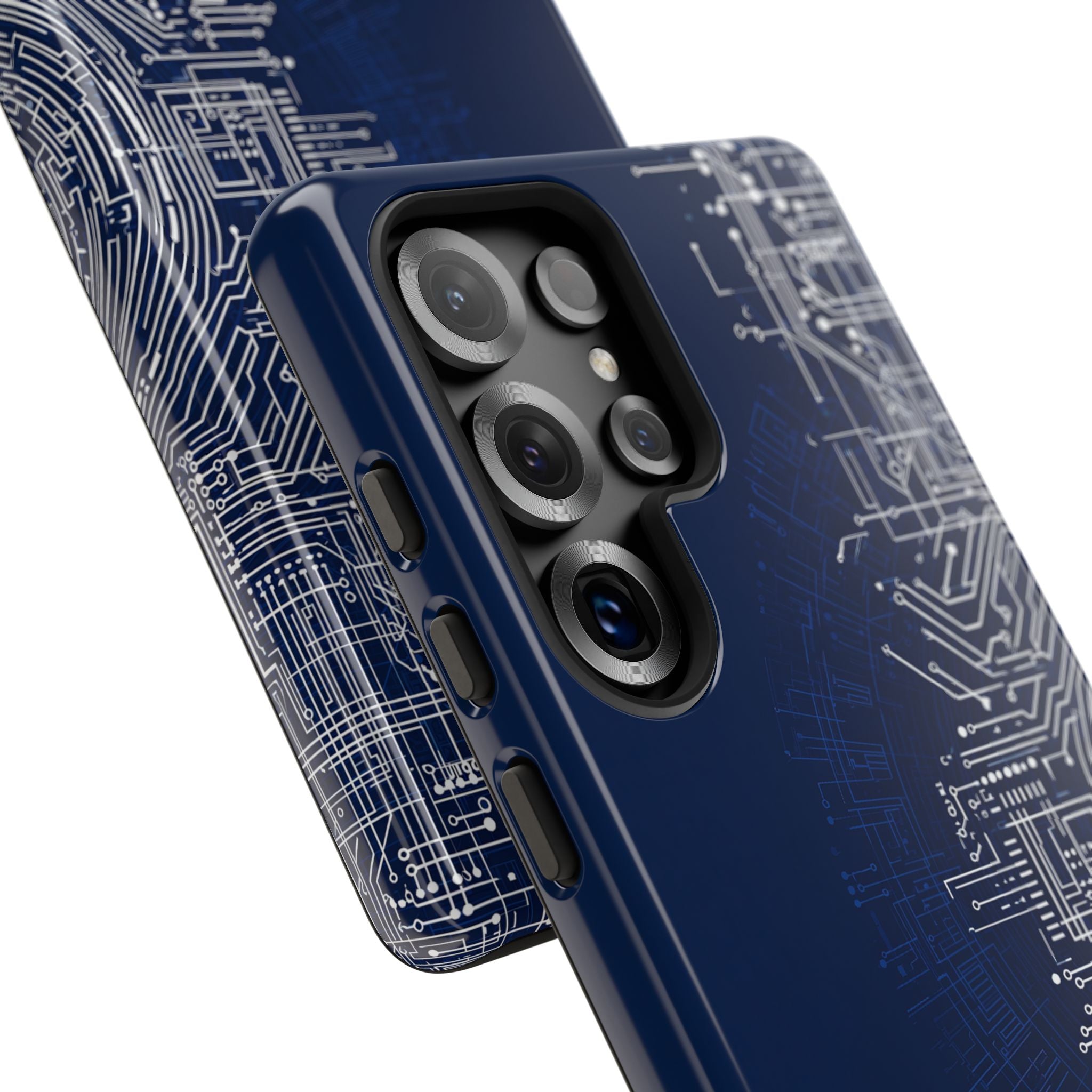Blue Tough Phone Case for Samsung - Cobalt Circuit Logic