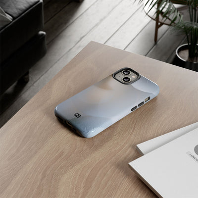 White Tough Phone Case for iPhone - Frosted Ribbed Sphere
