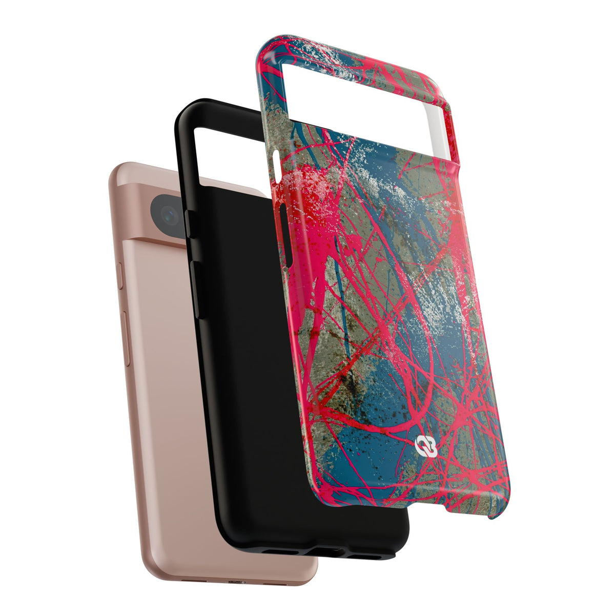 Neon Static Drip · Tough Phone Case for Pixel ·  Pink