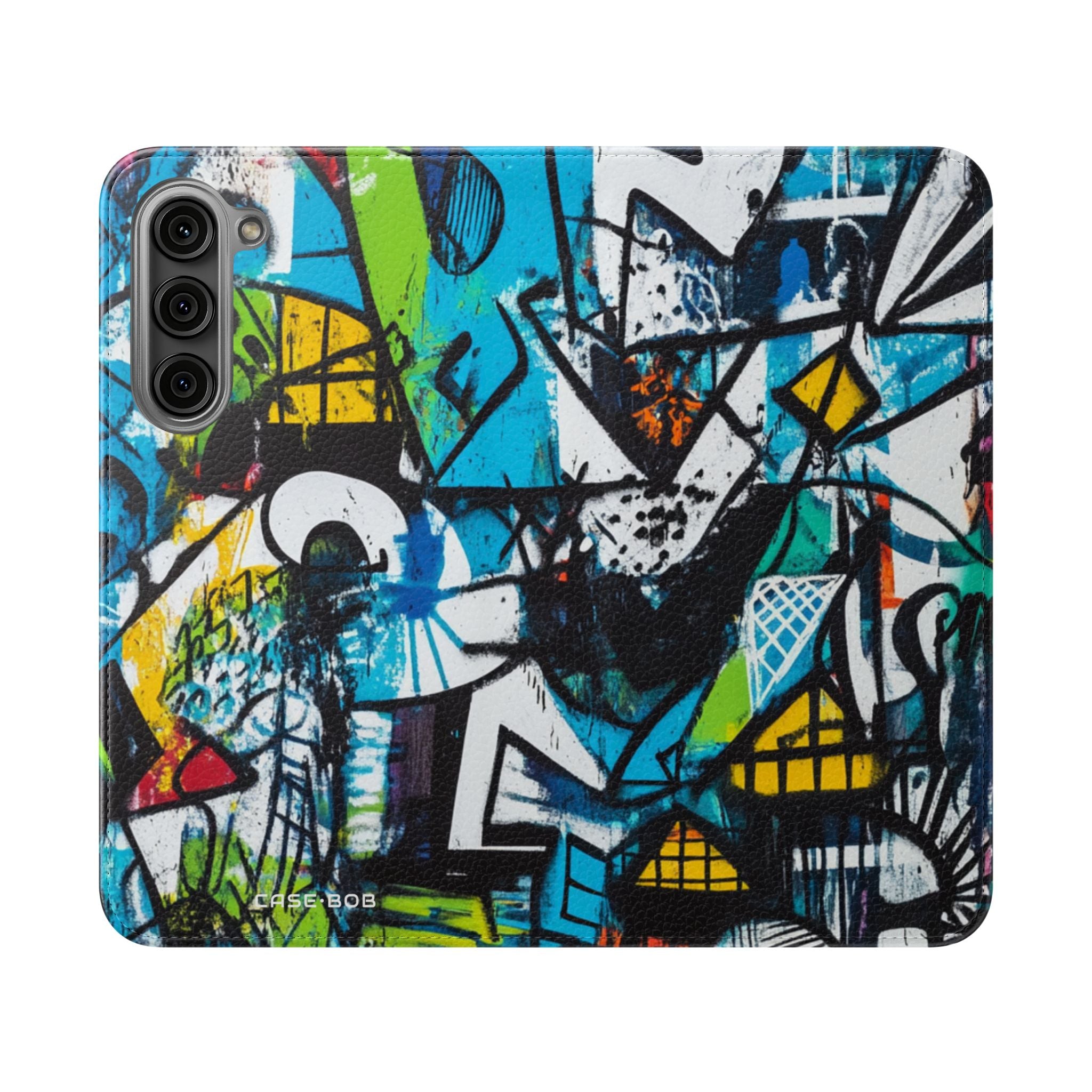 Bold Shapes Blue - Samsung S23+ Case - Wallet