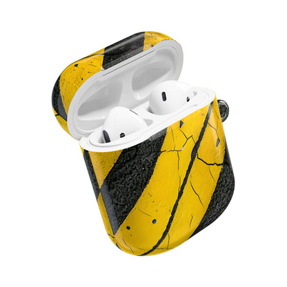 Yellow Stripes Distress - AirPods Case