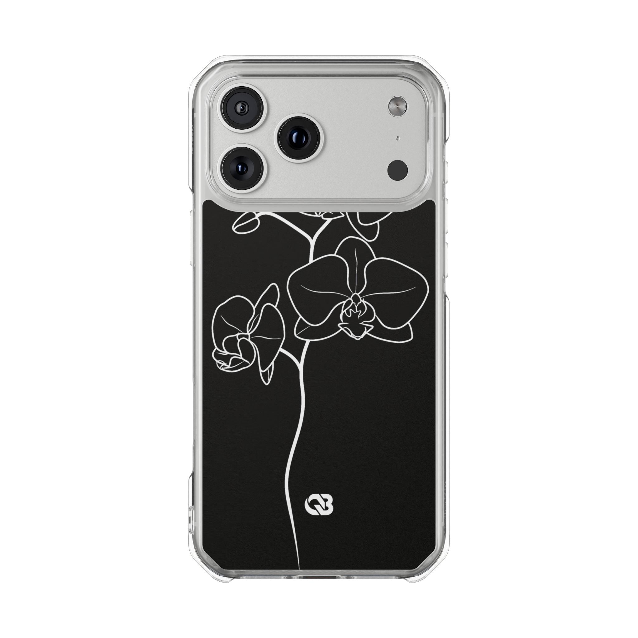 Black Impact MagSafe Phone Case for iPhone - Noir Alabaster Orchid