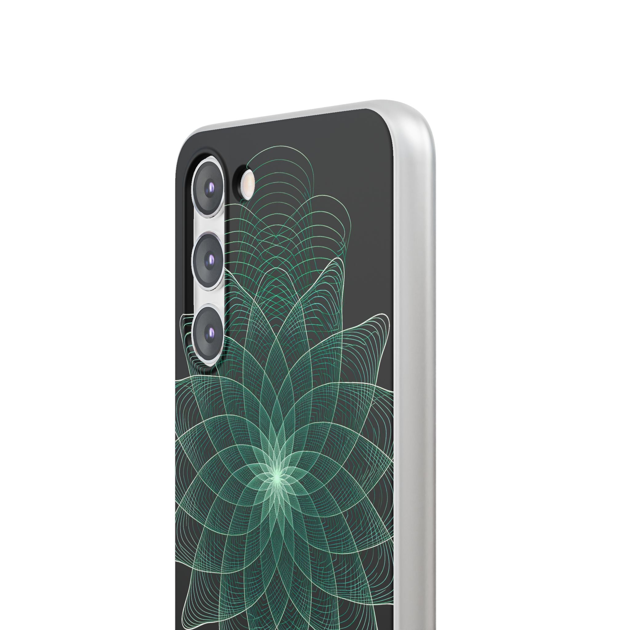 Green Lite Phone Case for Samsung - Cyan Signal Bloom