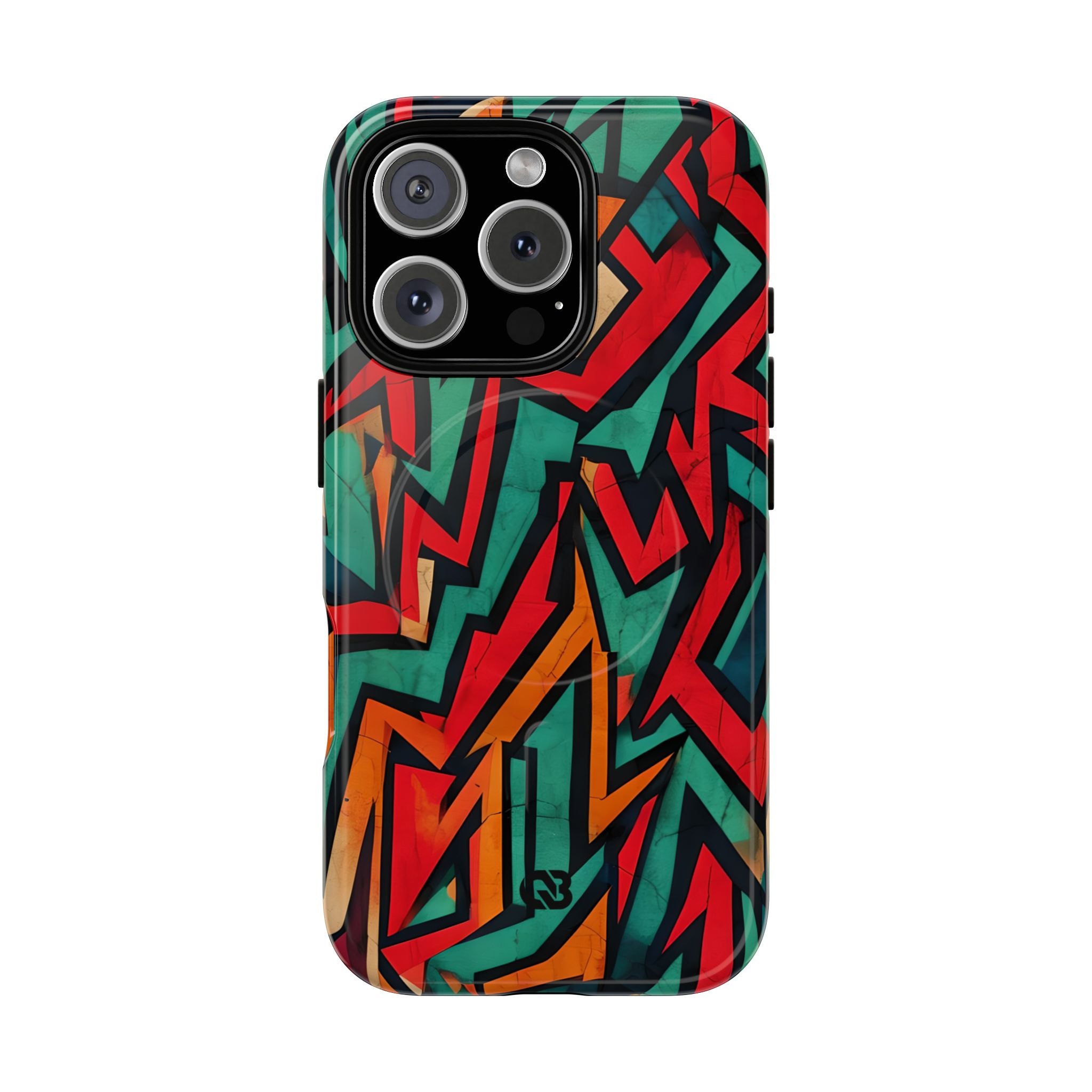 Jagged Teal Static · Tough+ Magsafe