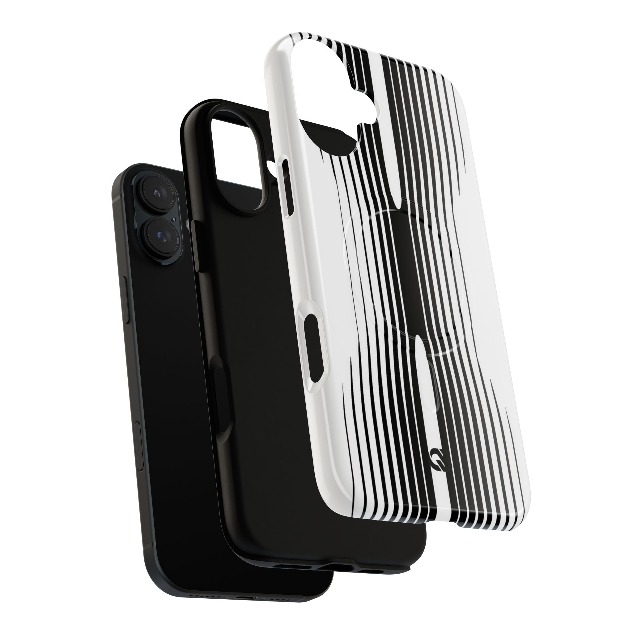 White Tough 2.0 Magsafe Phone Case for iPhone - Kinetic Mono Distortion