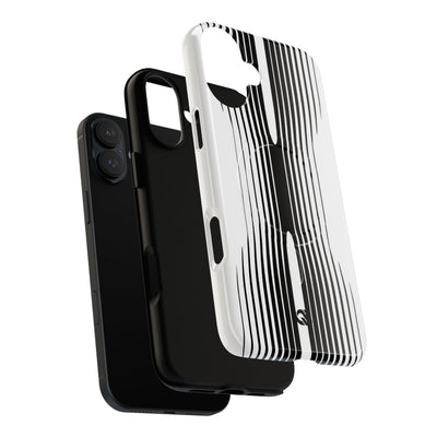 White Tough 2.0 Magsafe Phone Case for iPhone - Kinetic Mono Distortion
