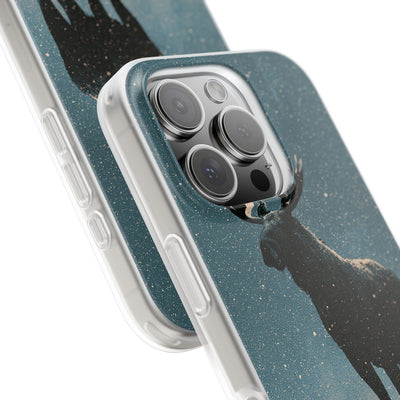 Nordic Boreal Moose · Lite Phone Case for iPhone ·  Blue