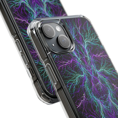 Electric Plasma Arbor · Clear Impact Magnetic Phone Case for iPhone · Purple