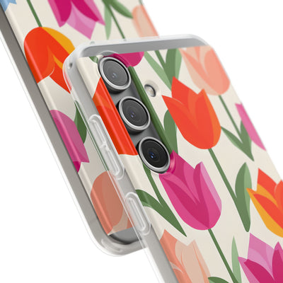 Vibrant Petal Grid · Soft Handyhülle für Samsung