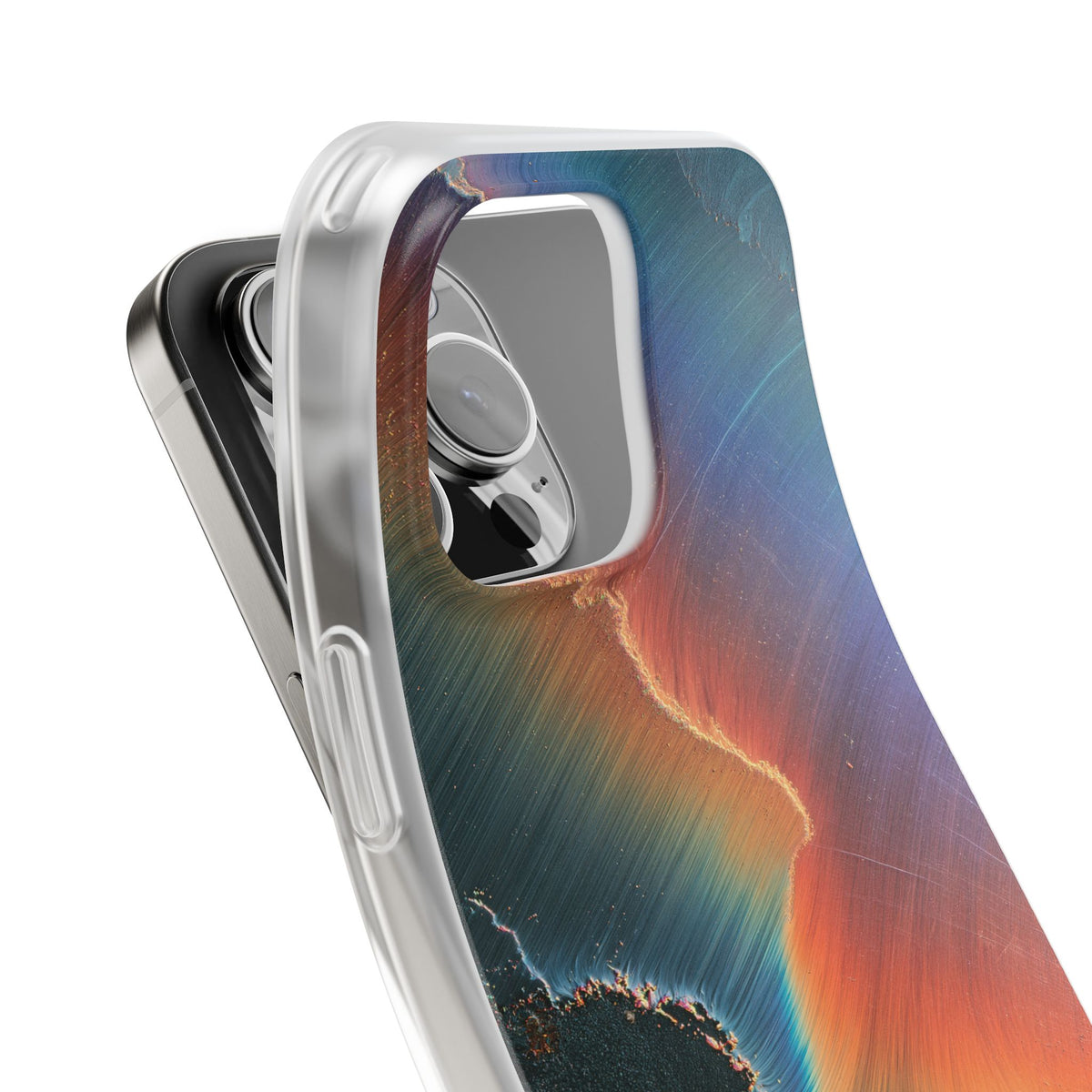 Prismatic Aura Shift · Lite Phone Case for iPhone ·  Blue
