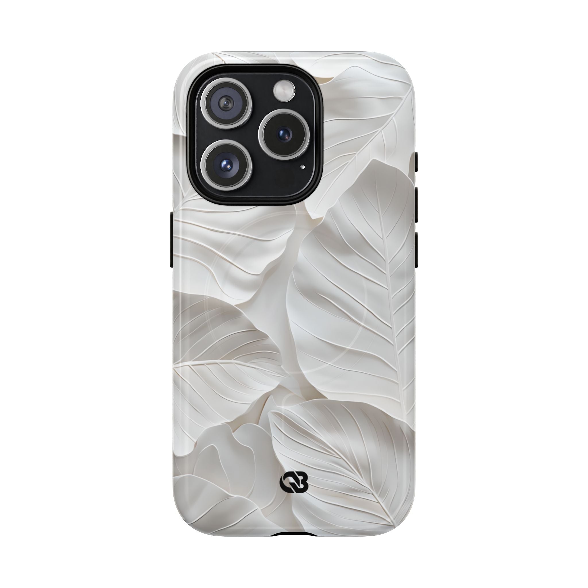 Sculpted Ivory Leaves · Tough+ Hoesje voor iPhone · Magsafe