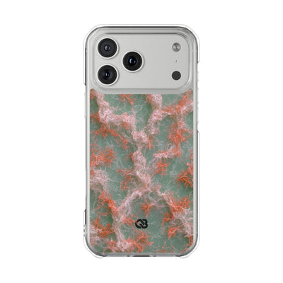 Coral Pixel Matrix · Clear Impact Magnetic Phone Case for iPhone · Green