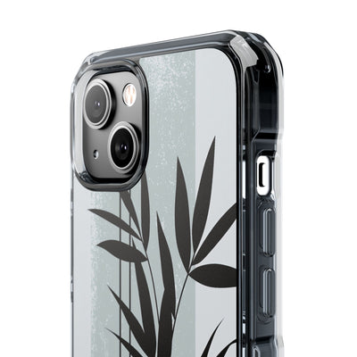 Grey Impact MagSafe Phone Case for iPhone - Sage Bamboo Noir