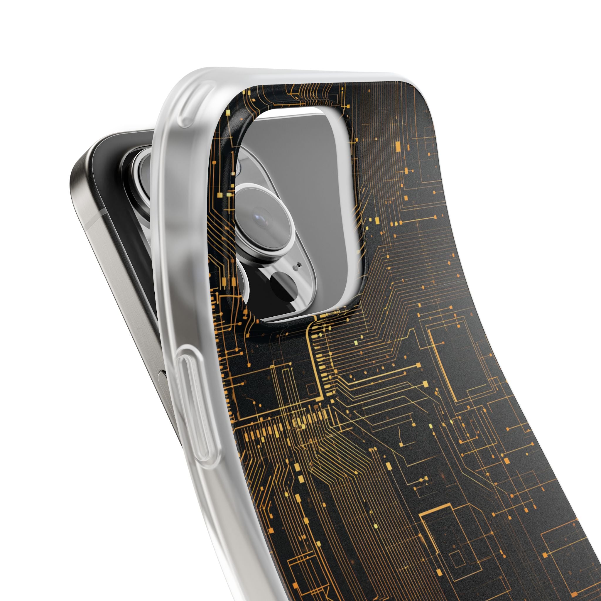 Gold Lite Phone Case for iPhone - Amber Core Mainframe
