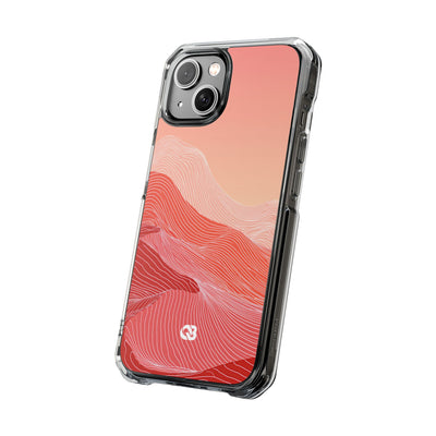 Coral Ridge Contours · Clear Impact Magnetic Phone Case for iPhone · Red