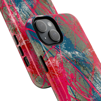 Neon Static Drip · Tough 2.0 Magnetic Phone Case for iPhone · Pink