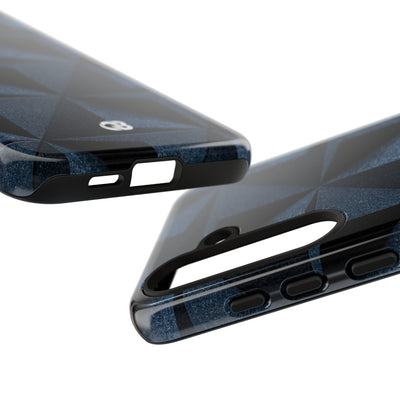 Blue Tough Phone Case for Samsung - Indigo Basalt Facets