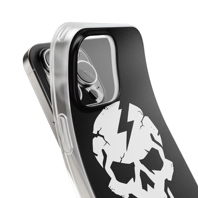 Shattered Bolt Skull · Soft Phone Case for iPhone