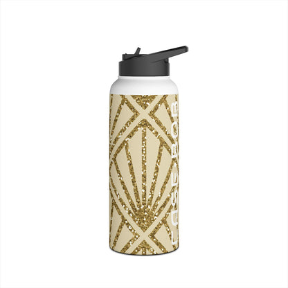Golden Fan Sparkle - Stainless Steel Water Bottle