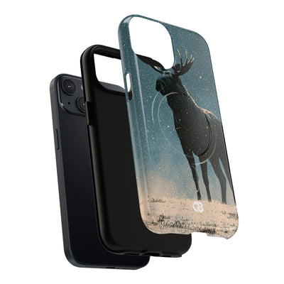 Nordic Boreal Moose · Tough 2.0 Magnetic Phone Case for iPhone · Blue